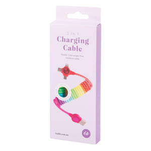 isGift Spring 3 in 1 Charging Cable CDU 12pcs Multi-Coloured 120cm