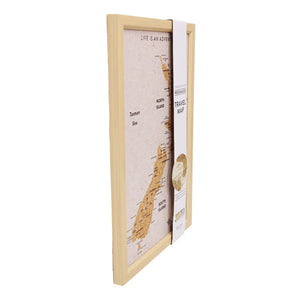 Splosh Travel Board New Zealand Small Map Framed travel map of New Zealand