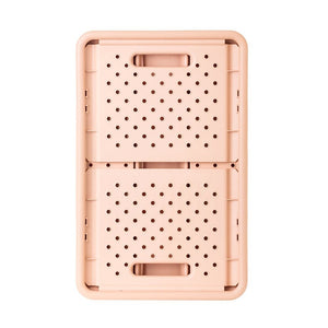 Compact Folding Crate - Peach Pink