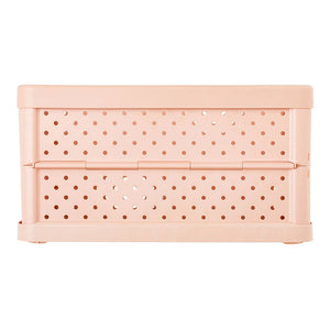Compact Folding Crate - Peach Pink