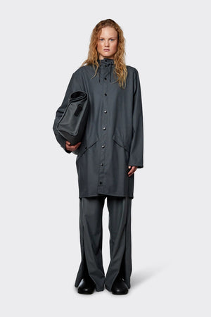 Rains Long Jacket - Slate