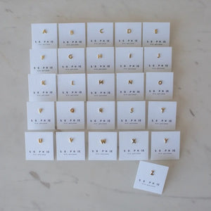 Gold Little Letter Stud (Single)