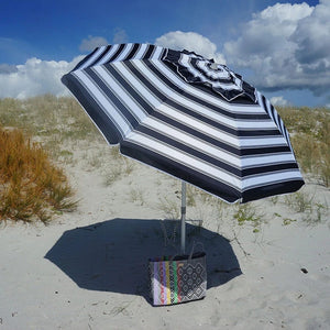 Black Nautical Daytripper Beach Umbrella