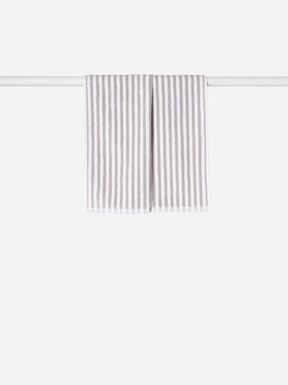 Citta Grey Wide Stripe Towel Range