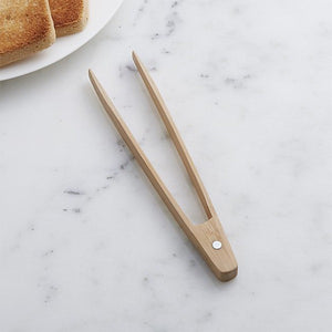 Bamboo Toast Tongs w Magnet 20cm
