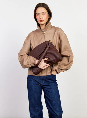 SABEN Becks Crossbody Espresso Luxe Brown Leather Bag