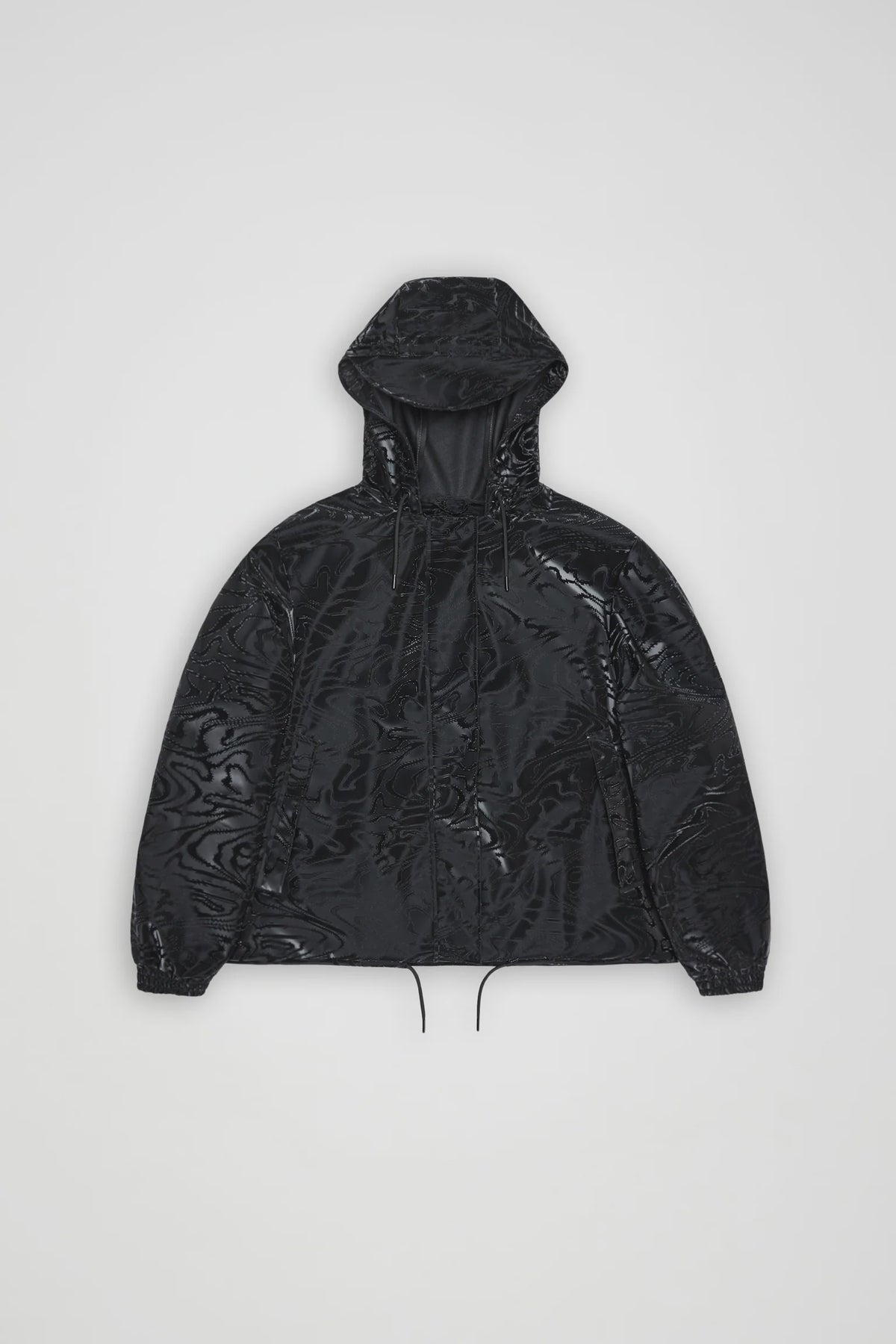RAINS String W Jacket AMP Black hooded jacket