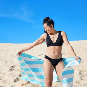 DOCK & BAY Quick Dry Beach Towel - Cabana Light Collection - Tulum Blue - L