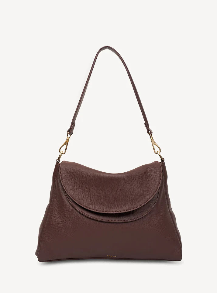 SABEN Becks Crossbody Espresso Luxe Brown Leather Bag