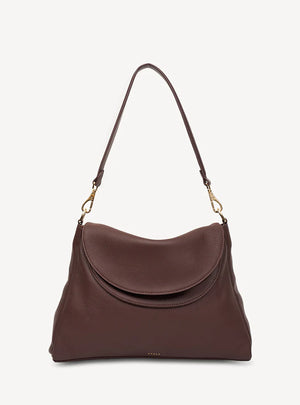 SABEN Becks Crossbody Espresso Luxe Brown Leather Bag