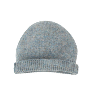Burrow & Be 100% Wool Baby Hat - Stone Blue Knitted beanie