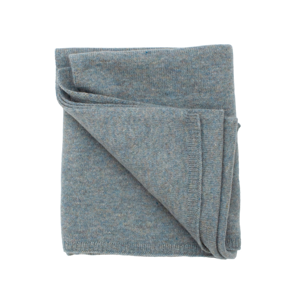 Burrow & Be 100% Wool Knit Baby Blanket - Stone Blue