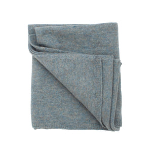 Burrow & Be 100% Wool Knit Baby Blanket - Stone Blue