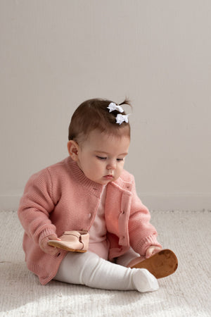 Burrow & Be 100% Wool Cardigan - Carnation Pink