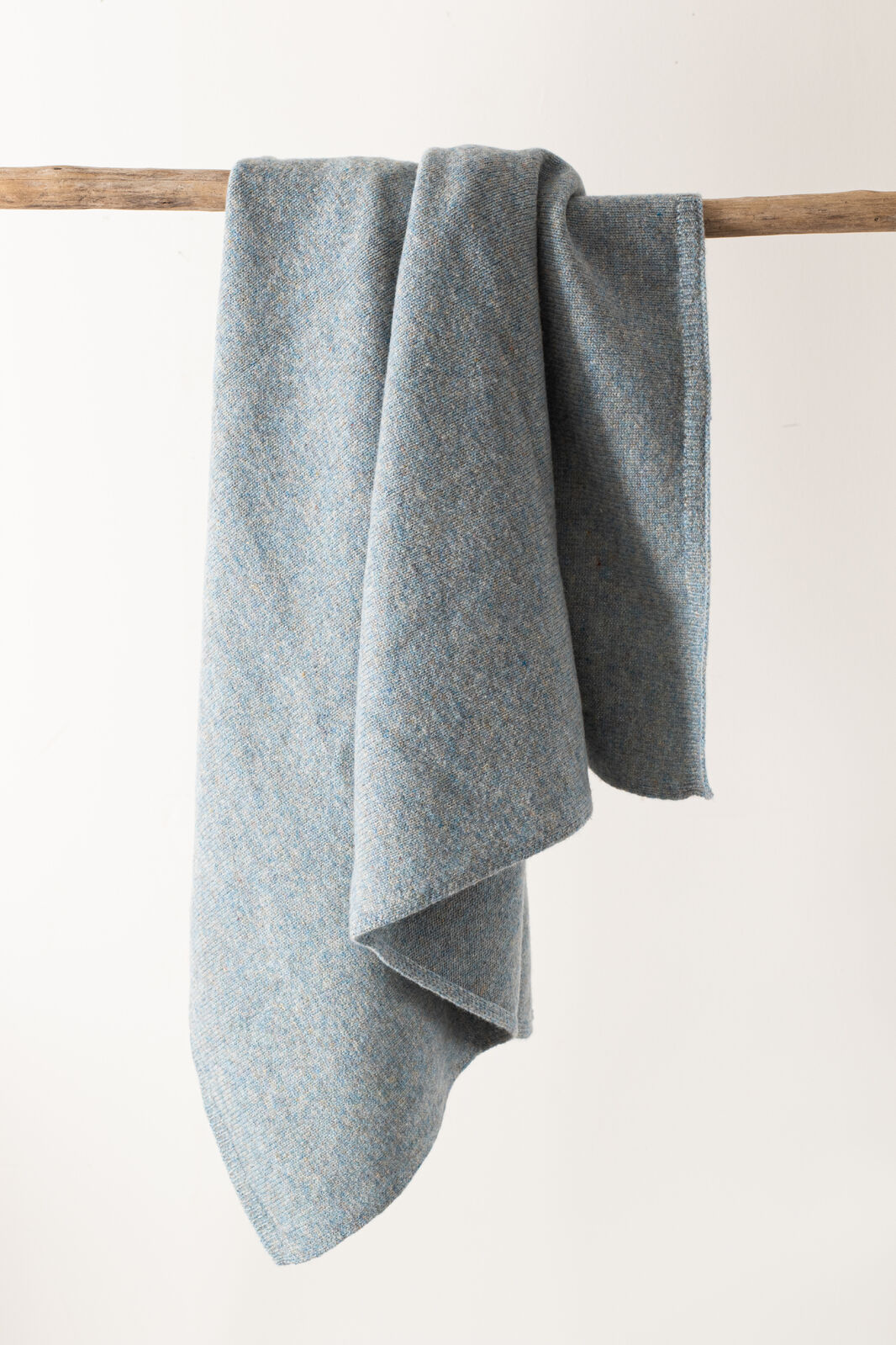 Burrow & Be 100% Wool Knit Baby Blanket - Stone Blue