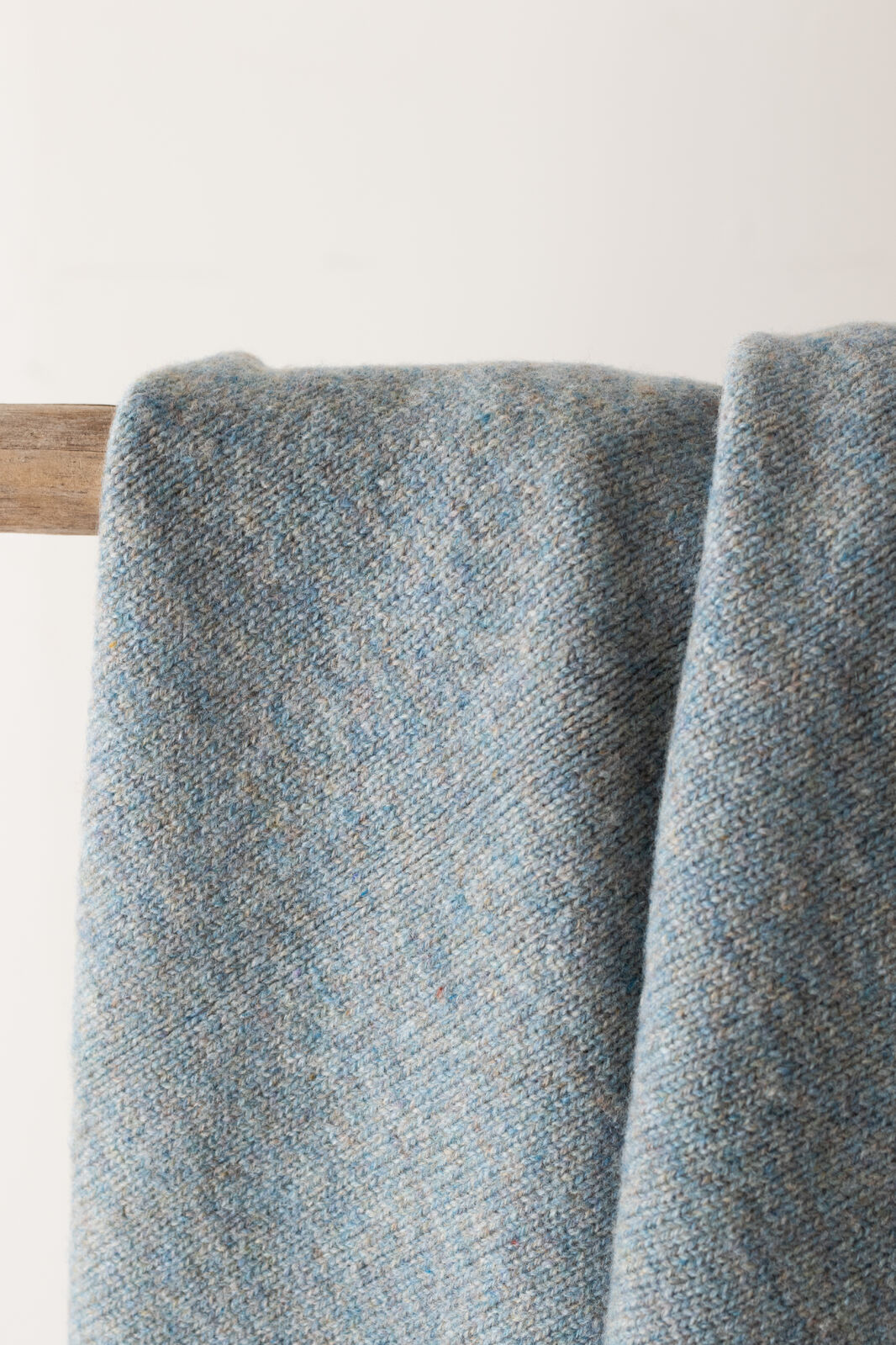 Burrow & Be 100% Wool Knit Baby Blanket - Stone Blue