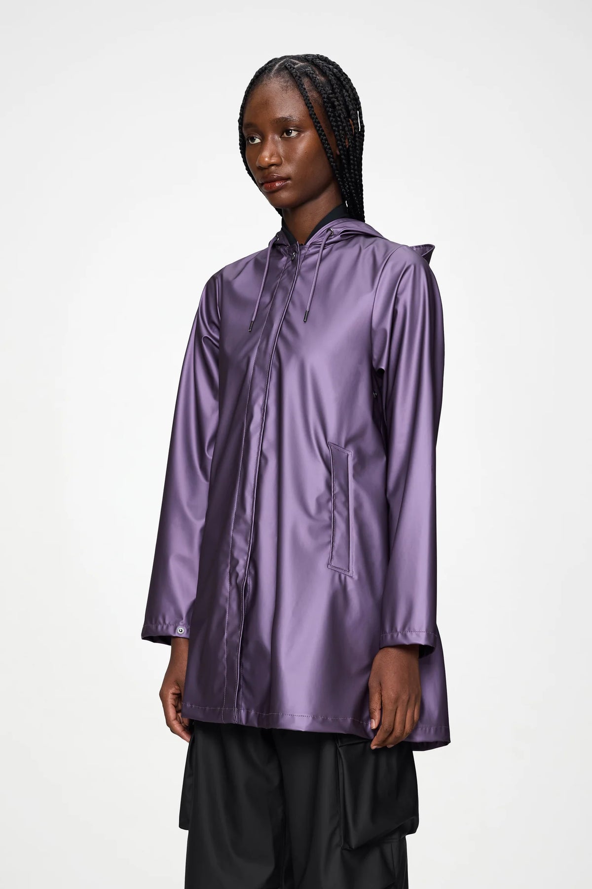 RAINS A-Line W Jacket W3 - Body Purple raincoat