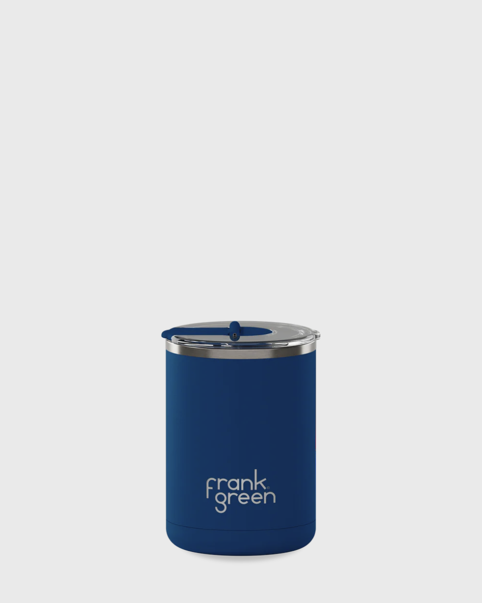 Frank Green 12oz Ceramic Coffee Cup with Hinged Lid - Deep Ocean