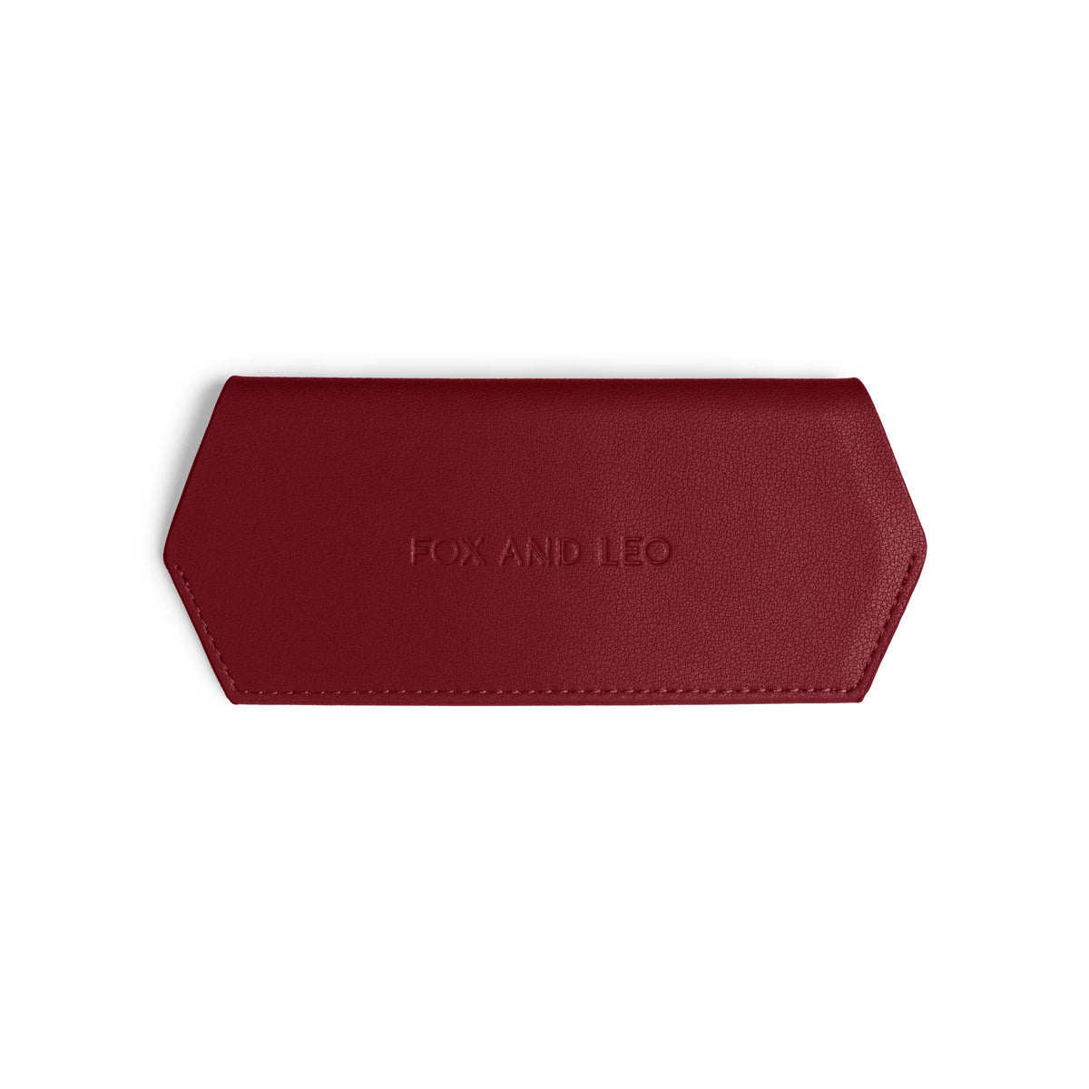 Fox and Leo glasses case - Burgundy Red