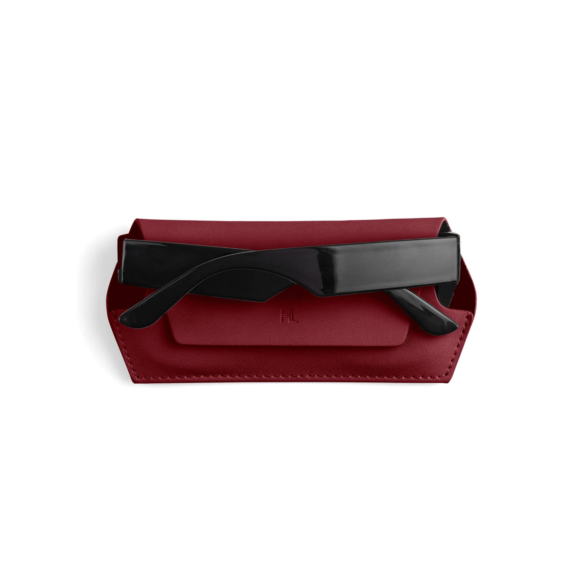 Fox and Leo glasses case - Burgundy Red