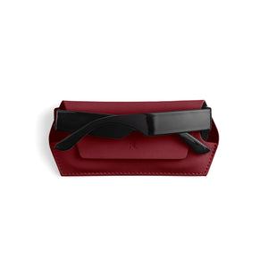 Fox and Leo glasses case - Burgundy Red