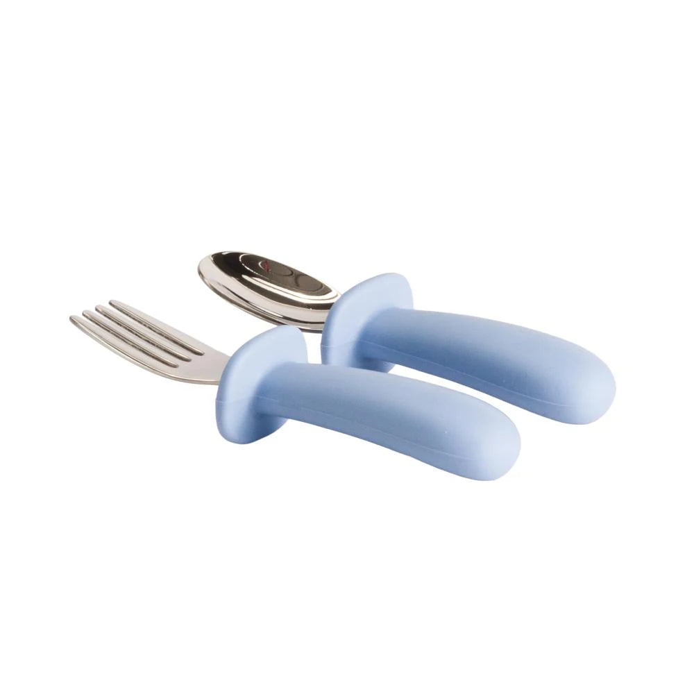 Nestling Baby Cutlery Set - Dusty Blue