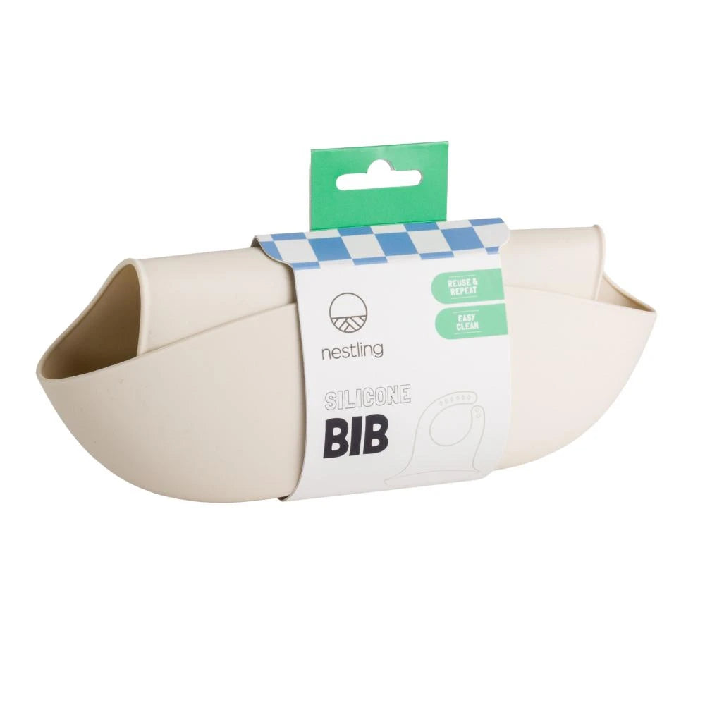 Nestling Silicone Bib - Oat