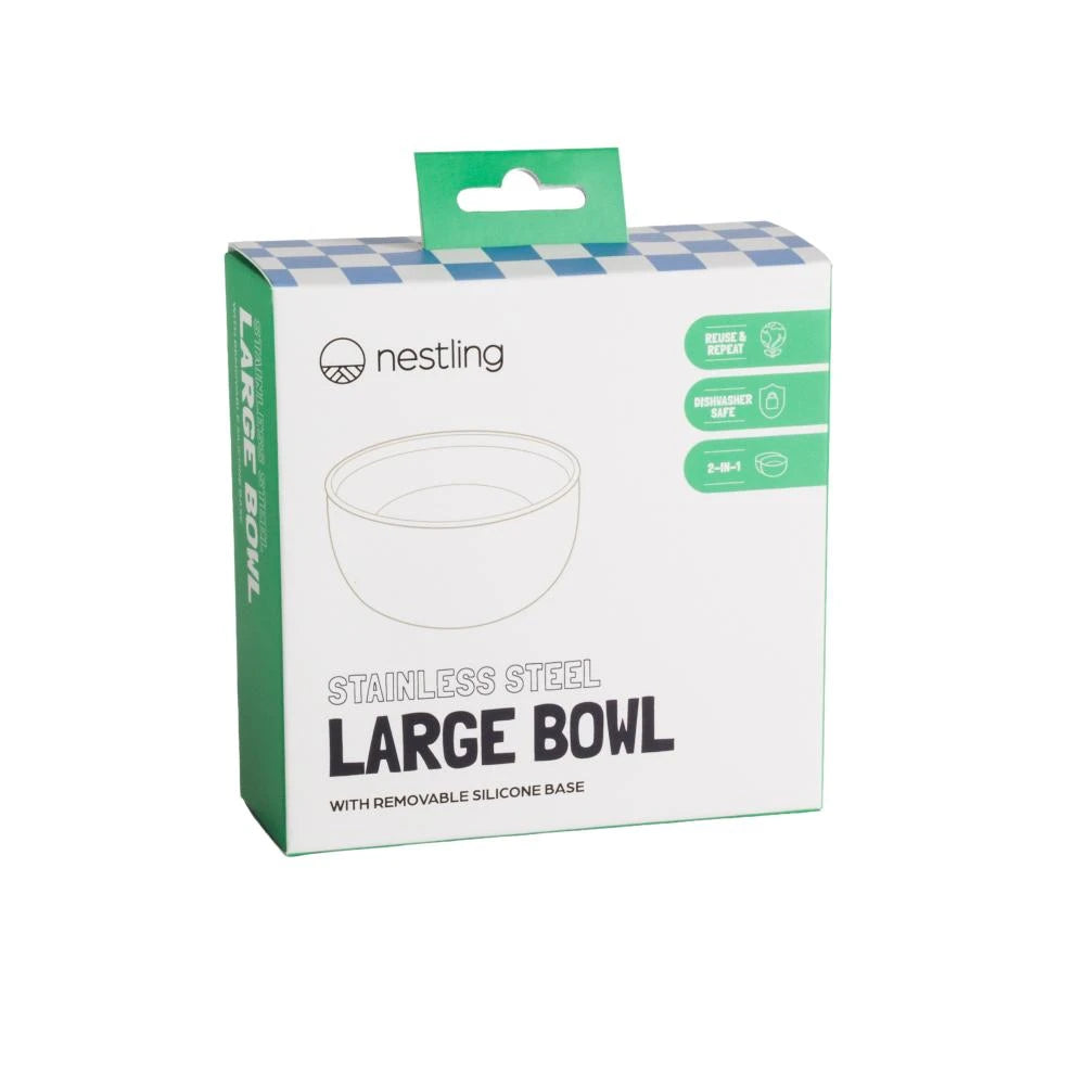 Nestling Stainless Steel Large Bowl - Dusty Blue