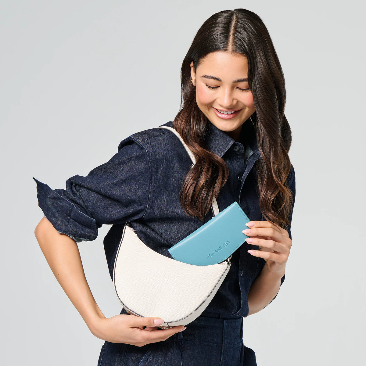 FOX and LEO The Swallet - Teal Wallet