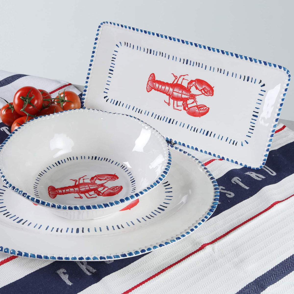 Melamine Nautical Lobster Bowl 31cm