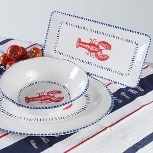 Melamine Nautical Lobster Bowl 31cm