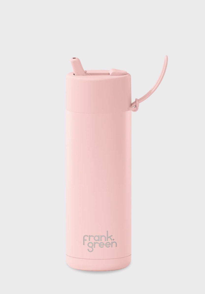 Frank Green 20oz Ceramic Reusable Bottle with Flip Straw Lid - Blushed