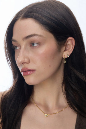 ZAFINO Eden Crystal Hoop - Silver 7791