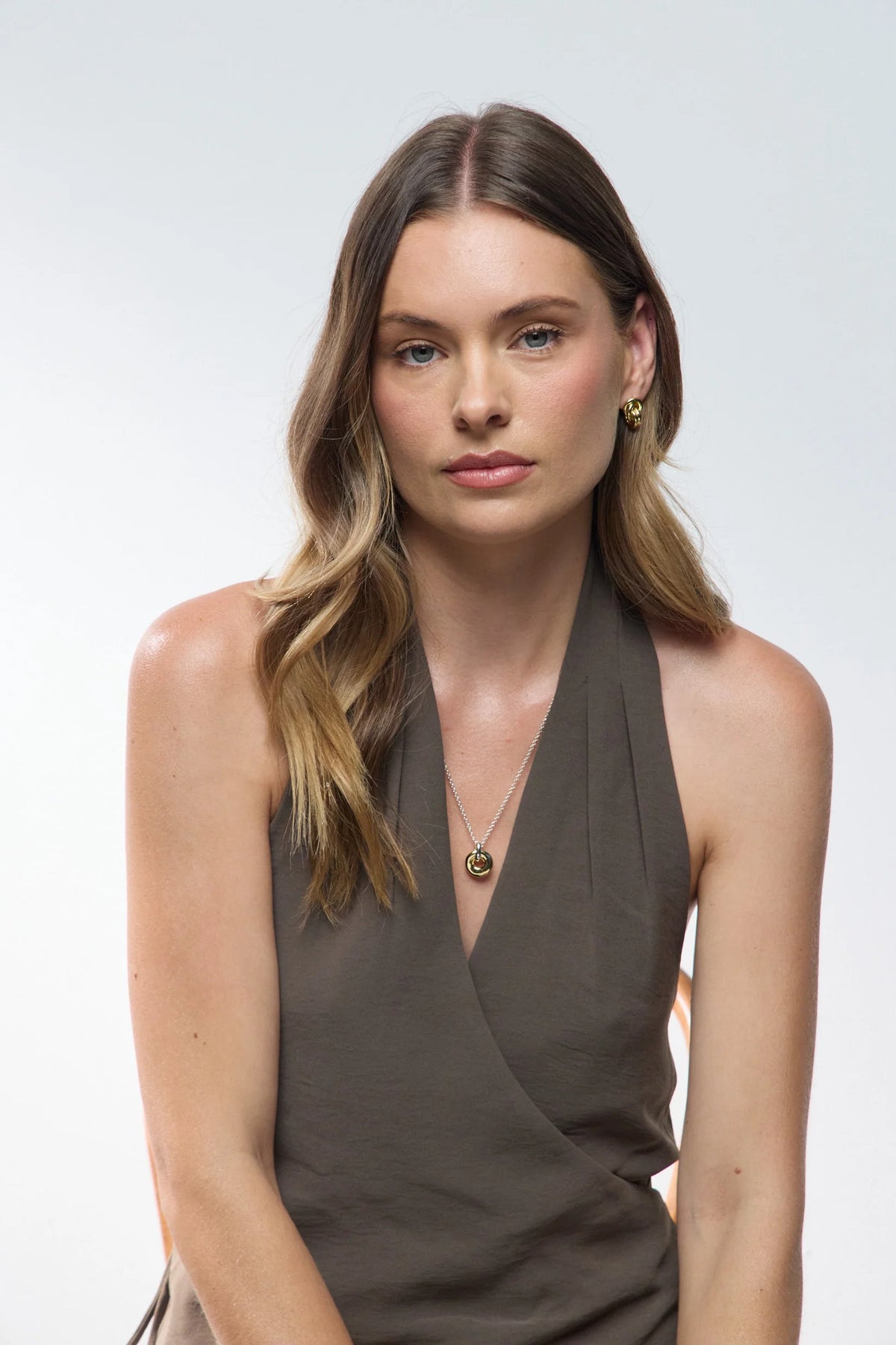 ZAFINO Astrid Necklace - Gold / Silver 7877 Necklace with a gold and silver pendant