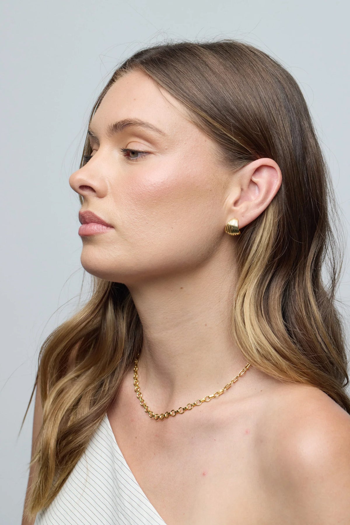 ZAFINO Sasha Hoop - Medium silver hoop earrings 7874