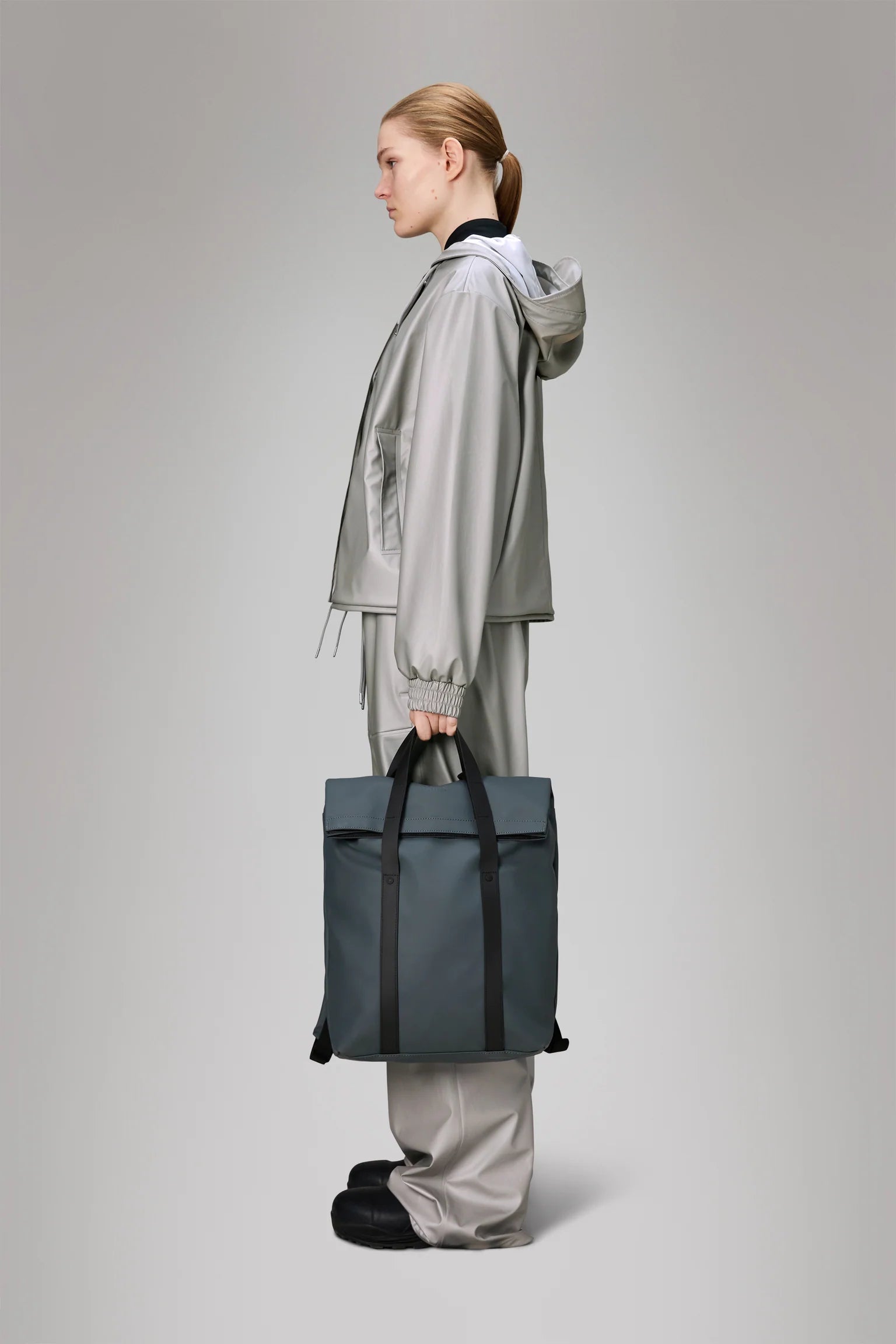 Rains Waterproof Bag 2 Way Tote Backpack W3 - Lagoon