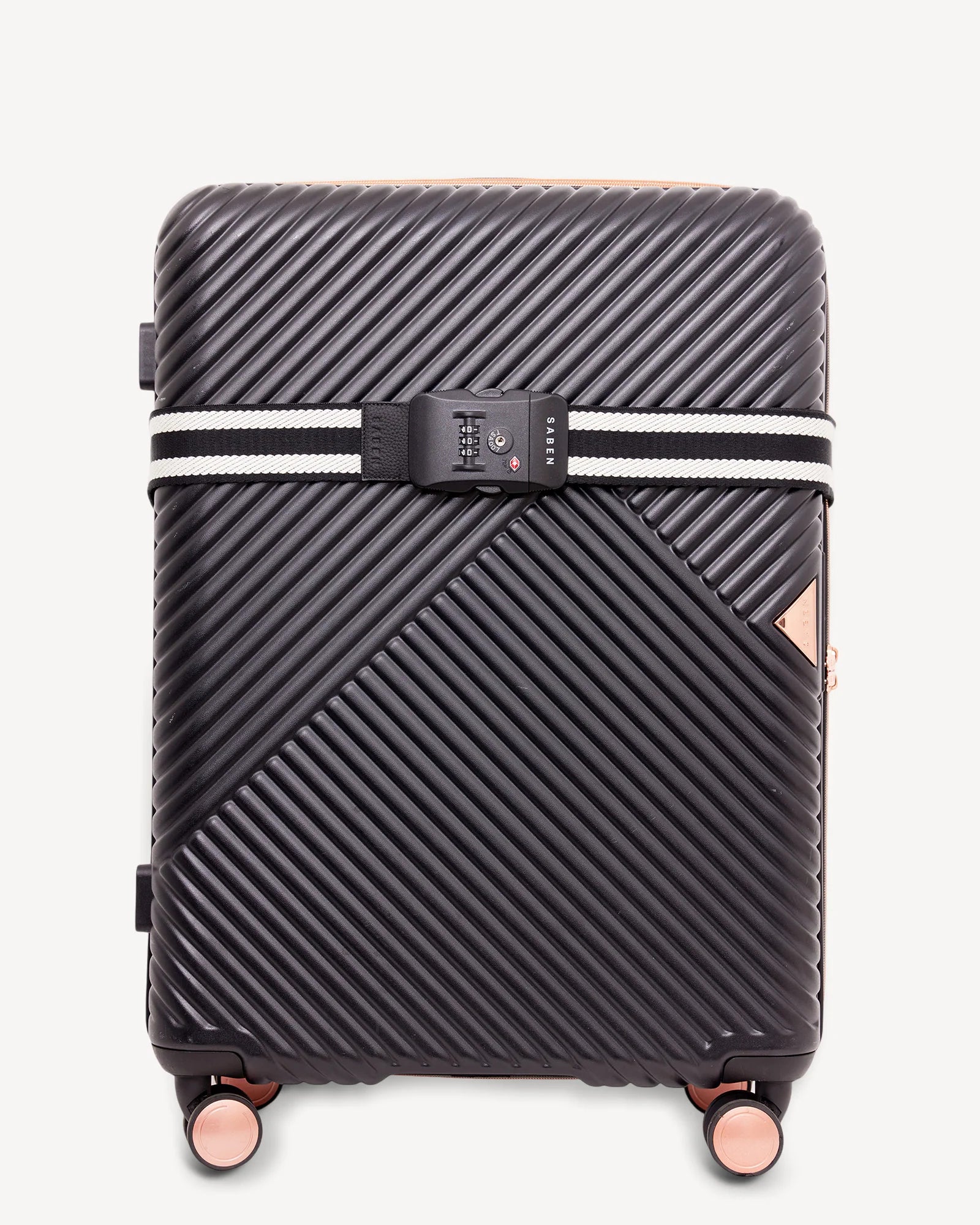 London Luggage Strap Black Strip AW25 saben