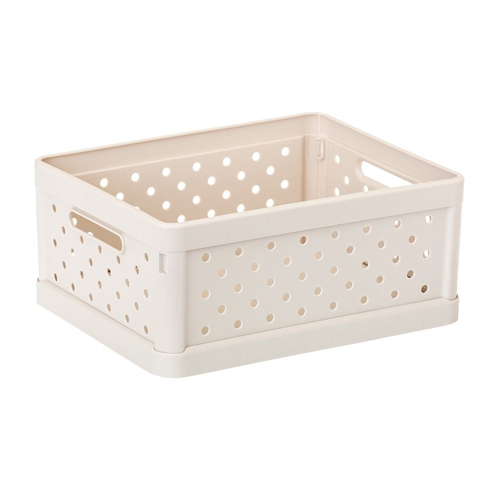 Compact Folding Crate - Sand White