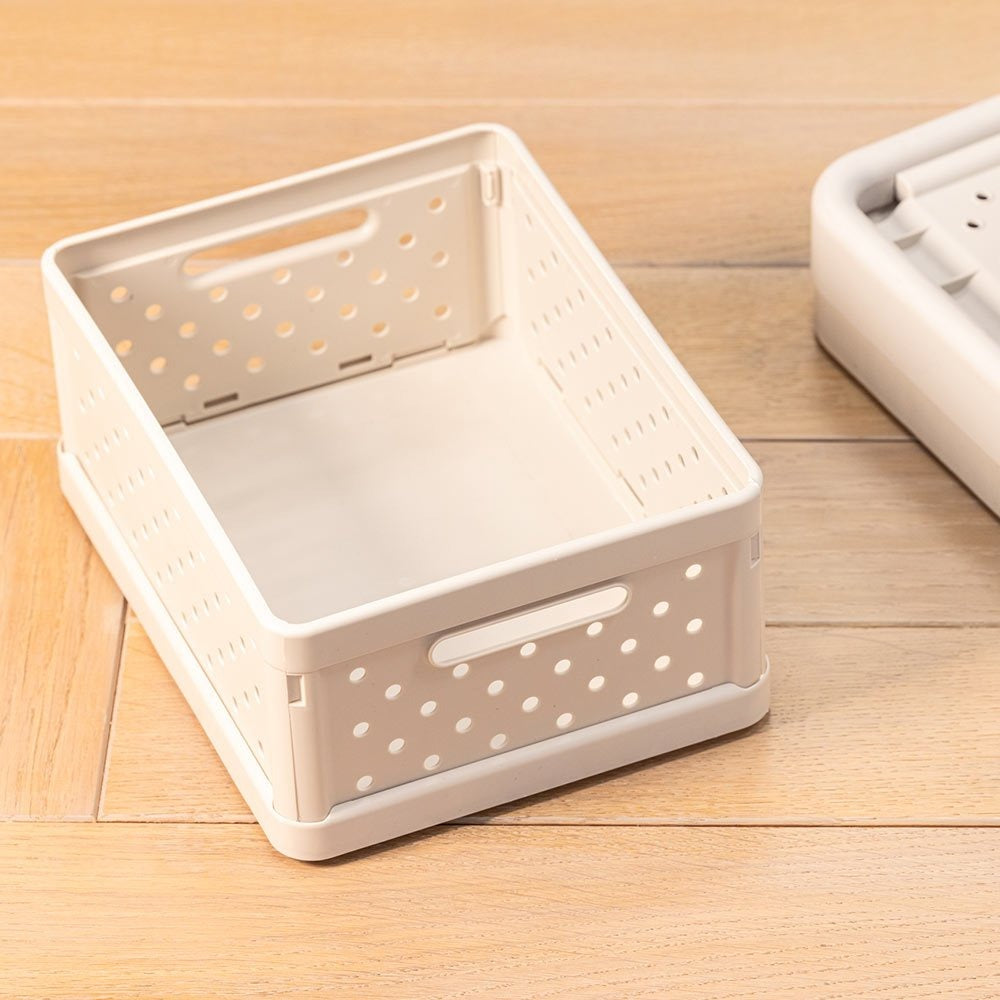 Compact Folding Crate - Sand White