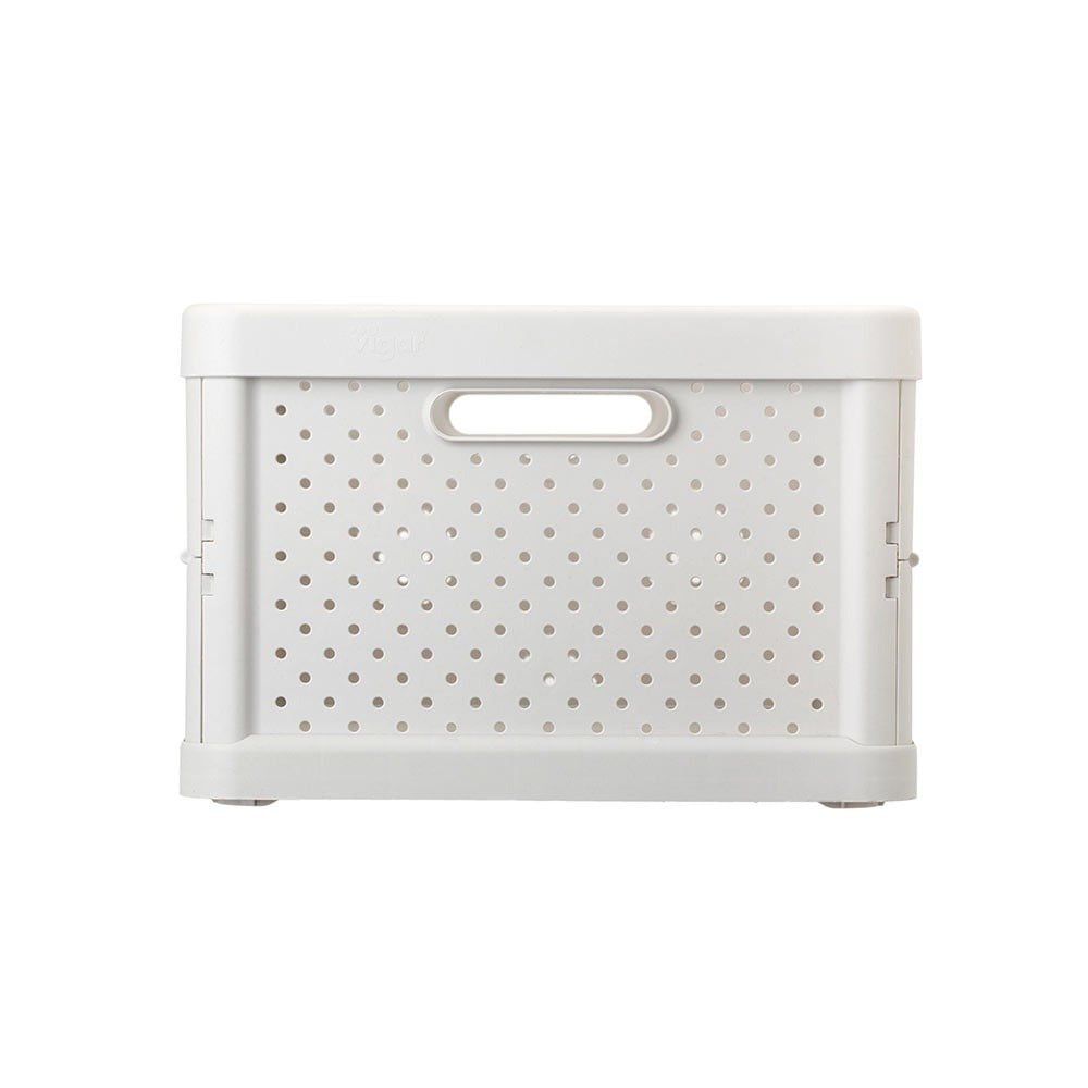 Compact Folding Crate - Sand White