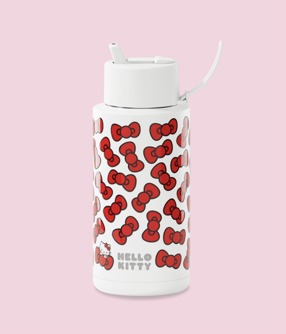 34oz Hello Kitty with Flip Straw Lid - Bow Edition