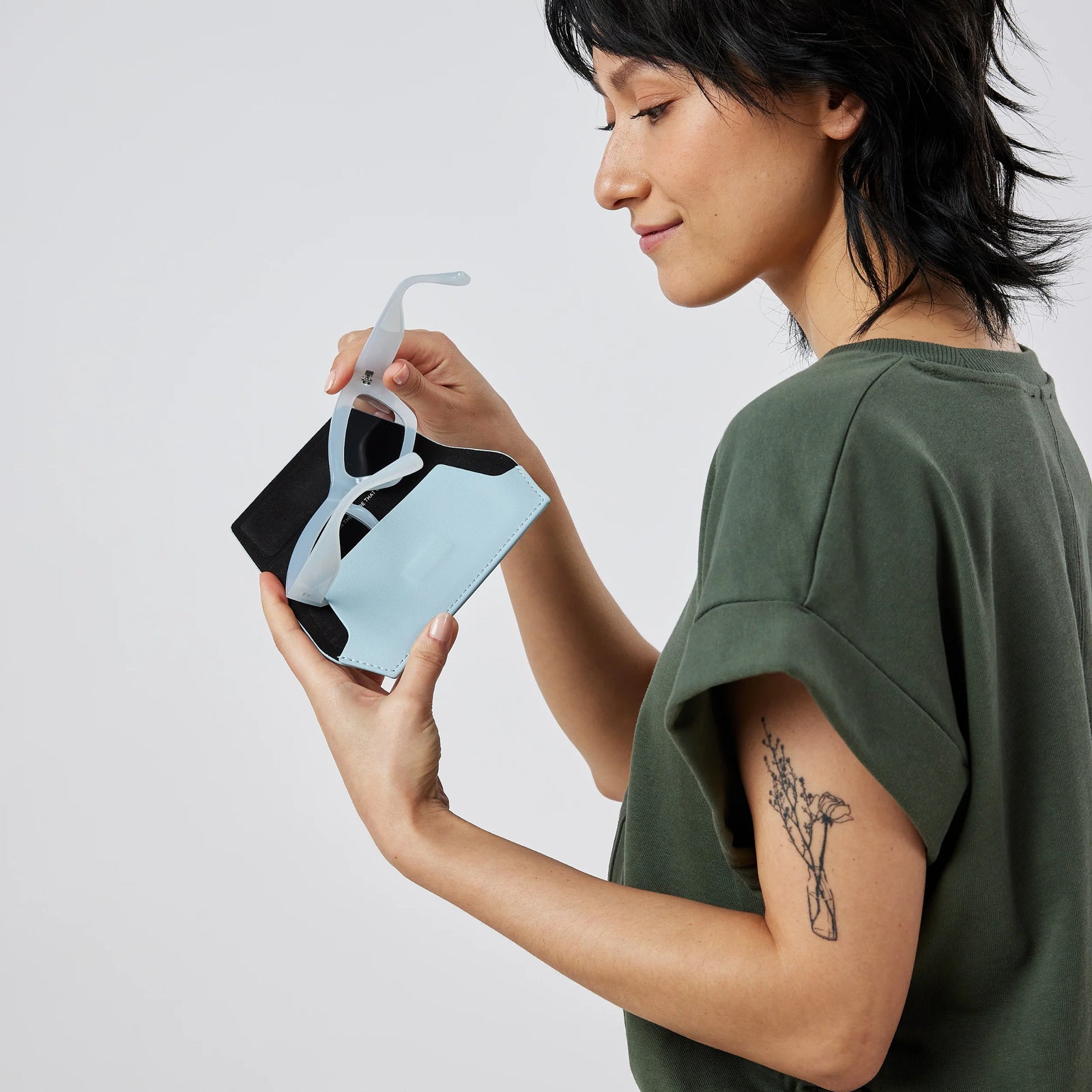 Fox and Leo glasses case - Sky Blue