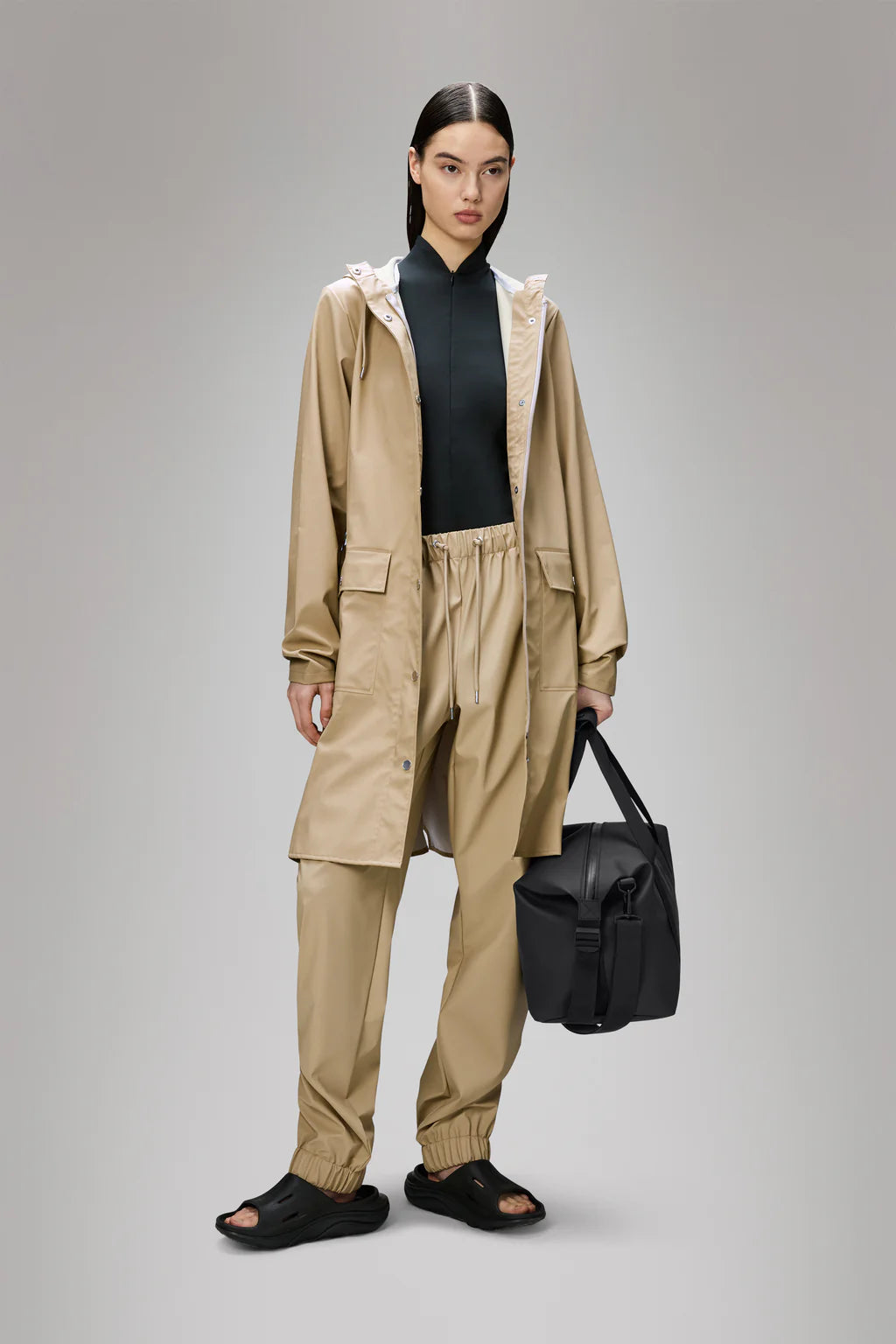 Rains Curve W Jacket - Sand - XS