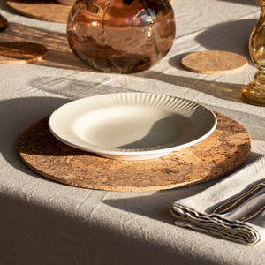 LIGA Natural Cork Round Placemats Set of 4