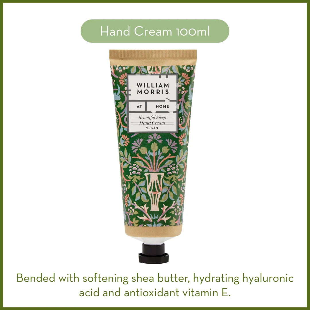 Beautiful Sleep Makeup Bag w/ Hand Cream William Morris hand cream tube