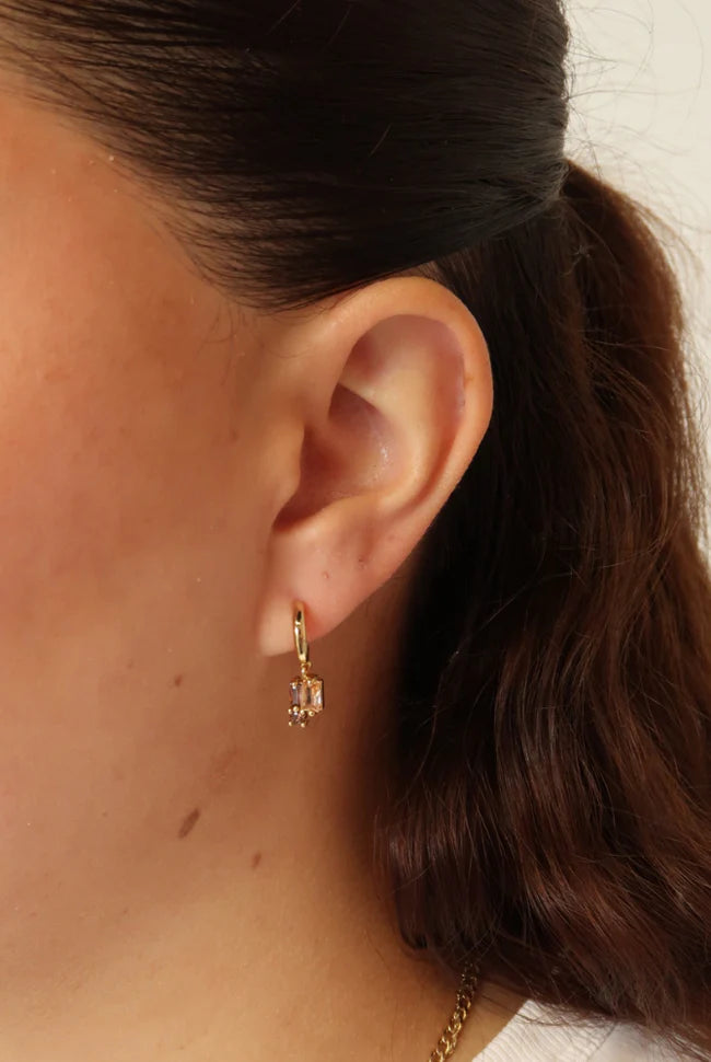 Zafino Australia Elenore Crystal Earrings - Rouge