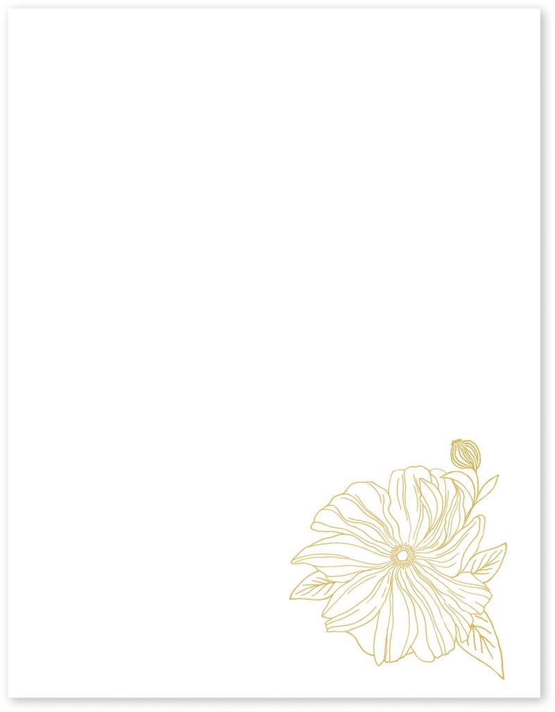 Punch Studio - White Dahlias - Brooch Notepad