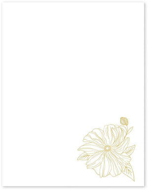 Punch Studio - White Dahlias - Brooch Notepad