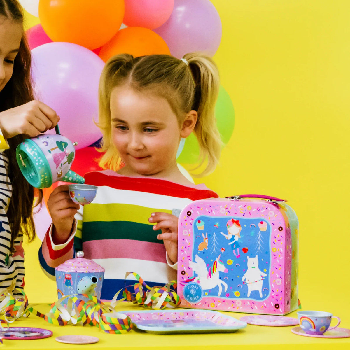 Rainbow Fairy Tin Tea Set 7 Piece