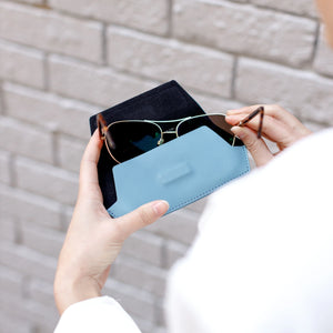 Fox and Leo glasses case - Teal Blue